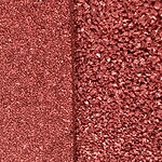 Feine und grobe rote Granulate