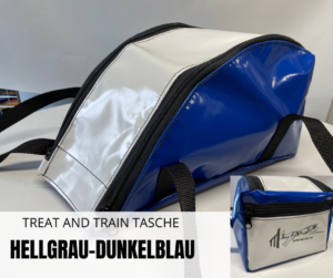 Tasche hellgrau-dunkelblau