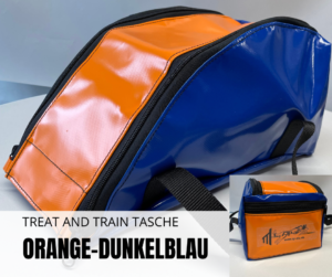 Tasche orange-dunkelblau