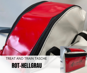 Tasche rot-hellgrau