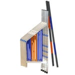 Training gerundet Alublank orange blau